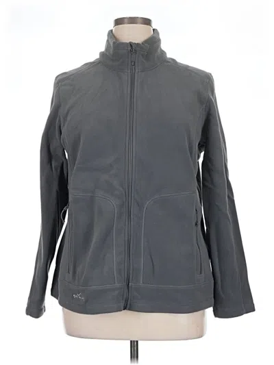 Pre-owned Eddie Bauer Zip Up Hoodie In Gray