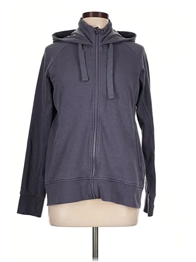 Pre-owned Eddie Bauer Zip Up Hoodie In Gray