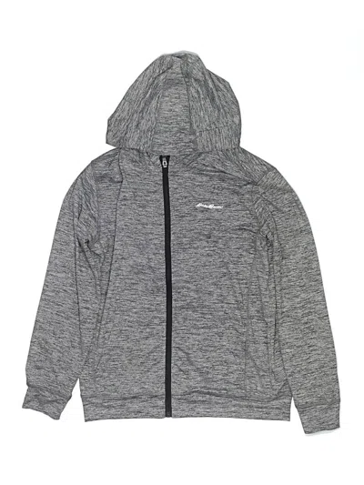 Pre-owned Eddie Bauer Kids' Zip Up Hoodie In Gray