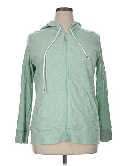 Pre-owned Eddie Bauer Zip Up Hoodie In Green