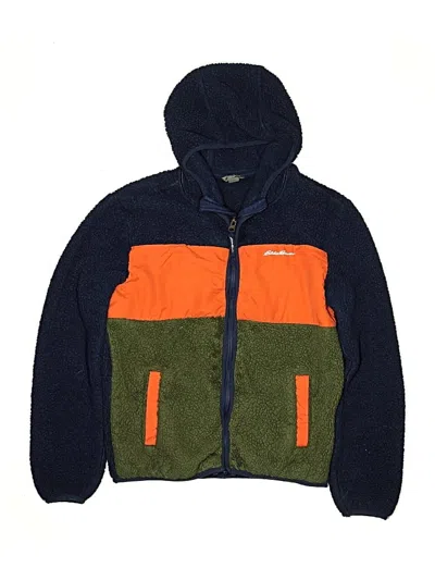 Pre-owned Eddie Bauer Kids' Zip Up Hoodie In Green