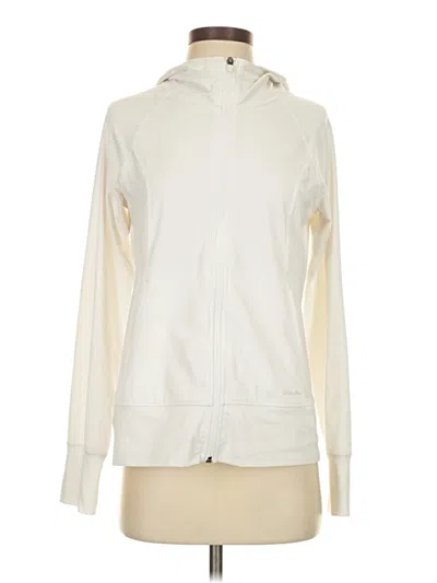 Pre-owned Eddie Bauer Zip Up Hoodie In Ivory