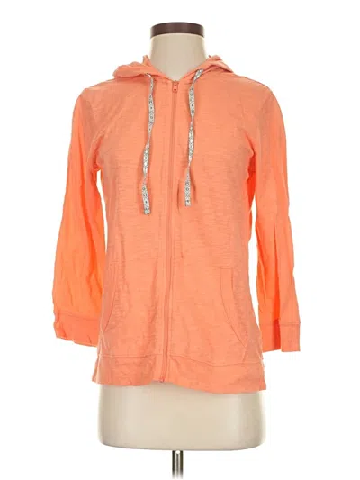 Pre-owned Eddie Bauer Zip Up Hoodie In Orange