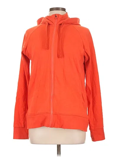 Pre-owned Eddie Bauer Zip Up Hoodie In Orange