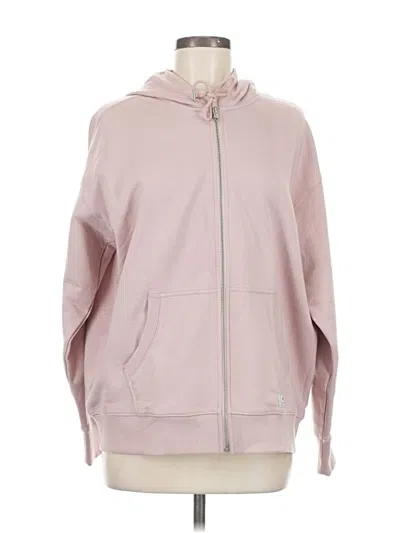 Pre-owned Eddie Bauer Zip Up Hoodie In Pink