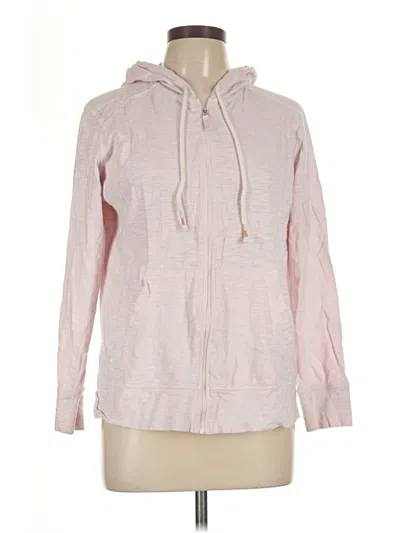 Pre-owned Eddie Bauer Zip Up Hoodie In Pink