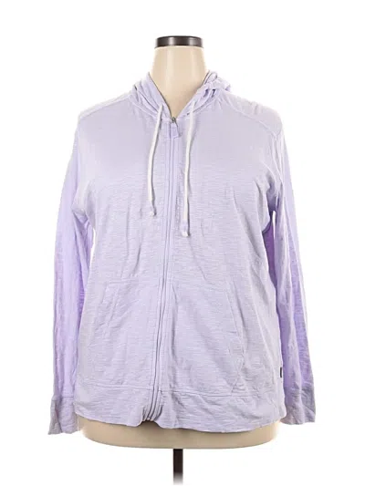 Pre-owned Eddie Bauer Zip Up Hoodie In Purple