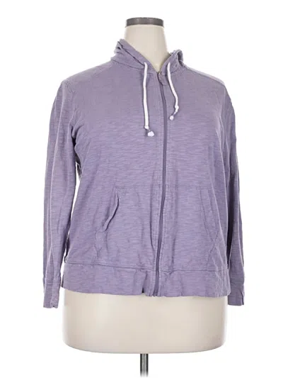 Pre-owned Eddie Bauer Zip Up Hoodie In Purple