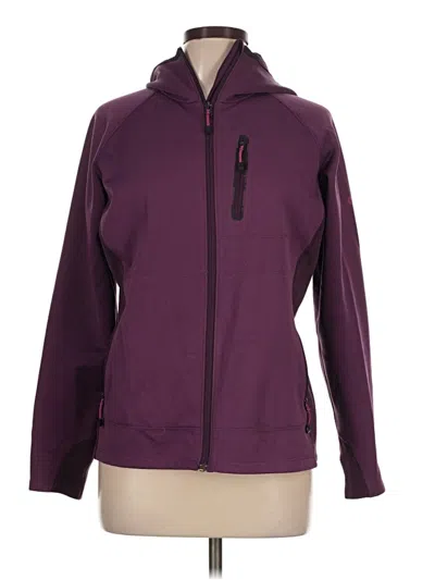 Pre-owned Eddie Bauer Zip Up Hoodie In Purple
