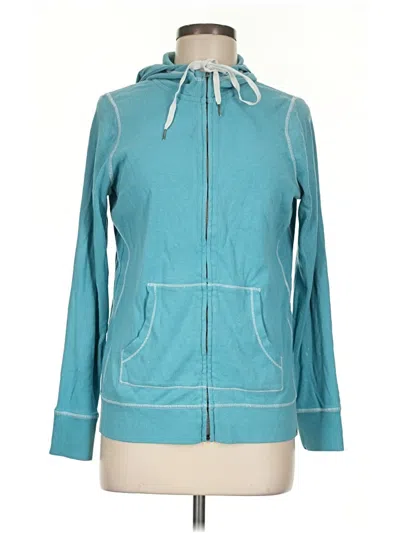 Pre-owned Eddie Bauer Zip Up Hoodie In Teal