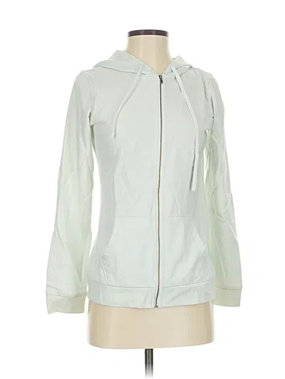 Pre-owned Eddie Bauer Zip Up Hoodie In White