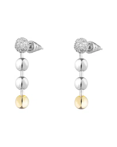 Eddie Borgo 12k Cz Ball Drop Earrings In Grey
