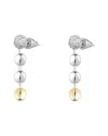 Eddie Borgo 12k Cz Ball Drop Earrings In Grey