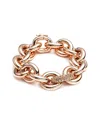 Eddie Borgo 12k Rose Gold Cz Chain Link Bracelet
