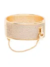 Eddie Borgo 12k Yellow Gold Pavé Safety Chain Cuff In Gold
