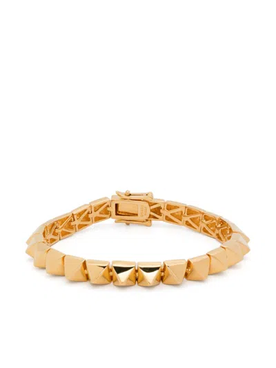 Eddie Borgo 12k Yellow Gold Small Pyramid Bracelet