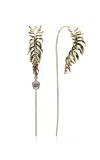 Eddie Borgo 18k Yellow Gold Pink Frond Line Earrings