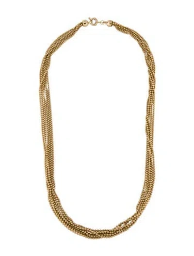 Pre-owned Eddie Borgo Ball Chain Fountain Multistrand Necklace, 28"