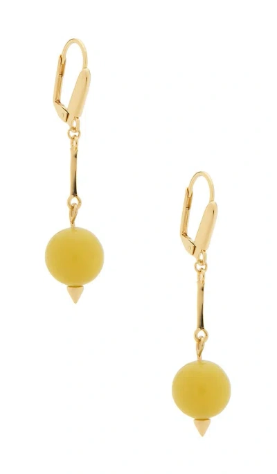 Eddie Borgo Beaded Sphere Teardrop Earrings In Green