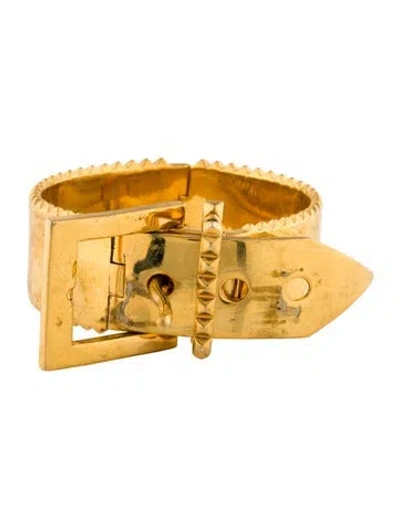 Pre-owned Eddie Borgo Buckle Bangle Bracelet, 7" In Multi