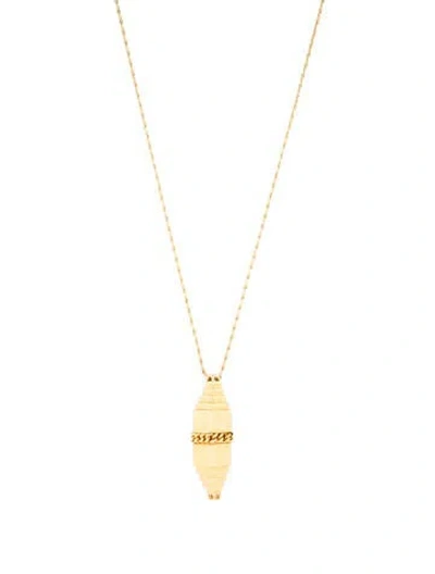Pre-owned Eddie Borgo Bullet Pendant Necklace W/ Tags In Gold