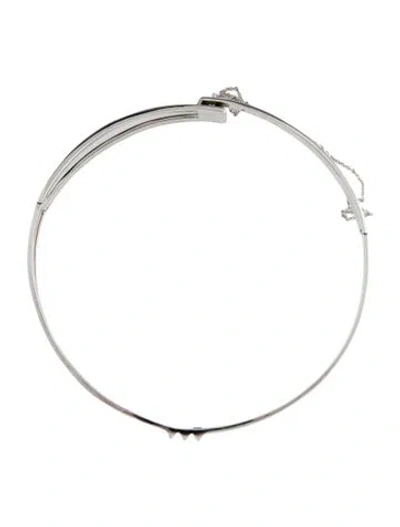 Pre-owned Eddie Borgo Chain Choker Necklace, 12" In Multi