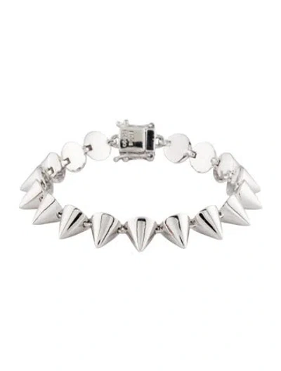 Pre-owned Eddie Borgo Cone Link Bracelet, 6.5" In Multi