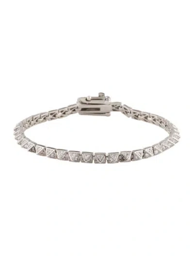 Pre-owned Eddie Borgo Cone Tennis Bracelet, 6.5" In Multi