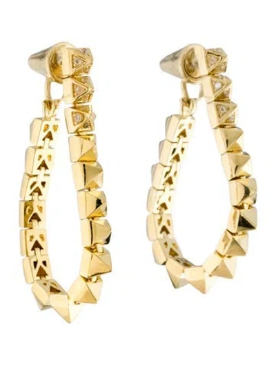 Pre-owned Eddie Borgo Crystal Cone Drop Earrings In Multi