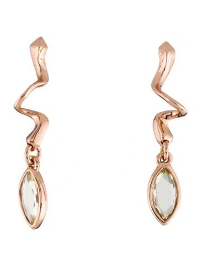 Pre-owned Eddie Borgo Crystal Drop Earrings In Multi
