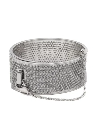 Eddie Borgo Crystal-embellished Bracelet In Silver
