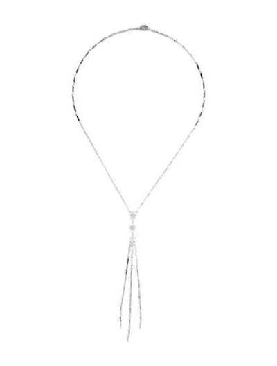 Pre-owned Eddie Borgo Crystal Estate Fringe Pendant Necklace, 18.5" In Multi