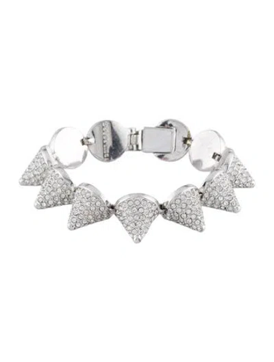 Pre-owned Eddie Borgo Crystal Pavé Cone Crystal Bracelet, 6" In Multi