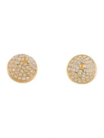 Pre-owned Eddie Borgo Crystal Pavé Cone Stud Earrings In Multi