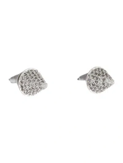 Pre-owned Eddie Borgo Crystal Pavé Cone Stud Earrings In Multi