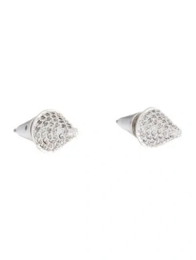 Pre-owned Eddie Borgo Crystal Pavé Cone Stud Earrings In Multi