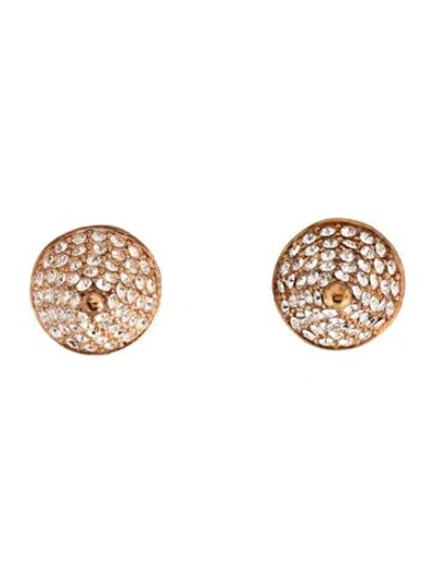 Pre-owned Eddie Borgo Crystal Pavé Cone Stud Earrings In Multicolor