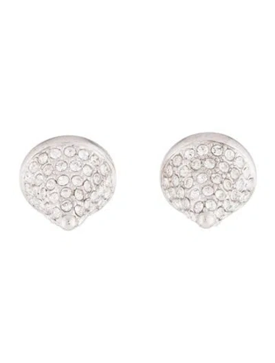 Pre-owned Eddie Borgo Crystal Pavé Cone Stud Earrings In Multicolor