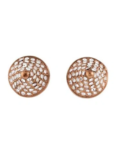 Pre-owned Eddie Borgo Crystal Pavé Cone Stud Earrings In Multicolor