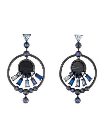 Pre-owned Eddie Borgo Crystal Statement Drop Earrings