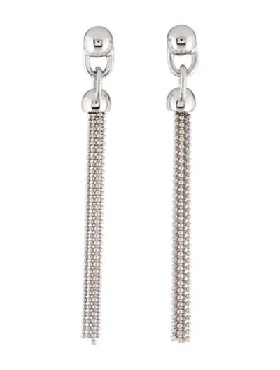 Pre-owned Eddie Borgo Crystal Tassel Drop Earrings In Multi