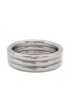 Eddie Borgo Cylinder Bangles (set Of Three) In Silver