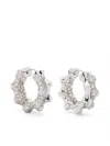 Eddie Borgo Double Pave Bambu Hoops In Gray