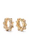 Eddie Borgo Double Pave Bambu Hoops In Gold