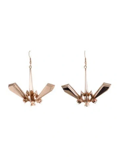 Pre-owned Eddie Borgo Dragonfly Drop Earrings In Multi