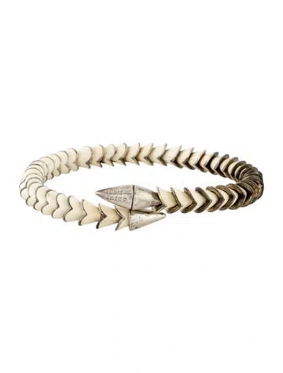 Pre-owned Eddie Borgo Enamel Cuff Bracelet, 8.25" In Neutrals