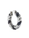 Eddie Borgo Enamel Rope Hoops Earrings In Metallic