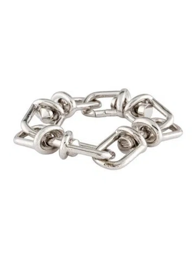 Pre-owned Eddie Borgo Fame Link Bracelet, 6.25" In Multi
