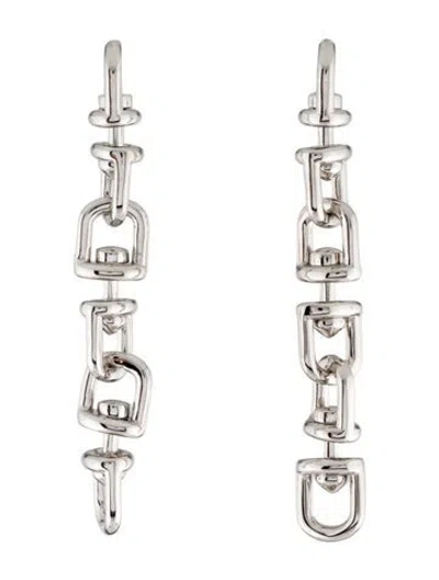 Pre-owned Eddie Borgo Fame Link Drop Earrings In Multi