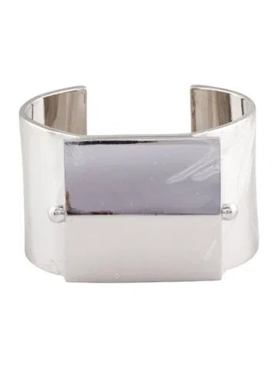 Pre-owned Eddie Borgo Flat Top Cuff Bangle, 6" In Multi